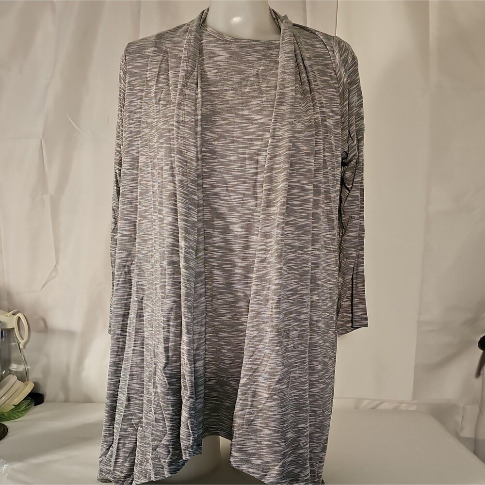 New LOGO by Lori Goldstein Womens Cardigan with Tank Set Size medium